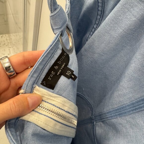 Rag & Bone Denim Dress with Adjustable Strap Length Size 10 - Picture 3 of 6